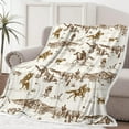 thumbnail image 2 of Western Cowboy Throw Blankets, Vintage Wild West Flannel Warm Soft Cozy Fluffy Bed Couch Blanket, Country American Theme White Fleece Throws to Decorate The Room and Bedroom 50 x 60, 2 of 6