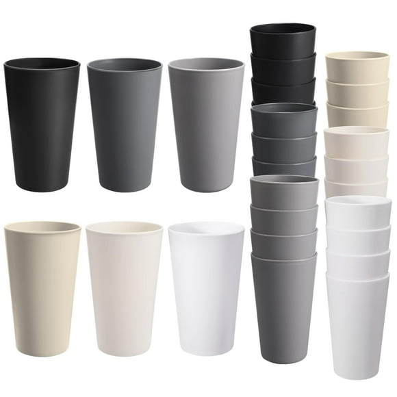 Vasos de plástico HEYCOME, 24 piezas, 591 ml, libres de BPA, apilables