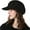 Black, variant on Dyfzdhu Beret Hats for Women Trendy Solid Color Fall Winter Retro Newsboy Warm Visor Cap Black