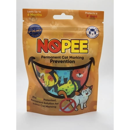 NOPEE Cat Marking Prevention - Indoor - Permanent - Effective Solution - Deodorizes Cat Marking Area and substitutes a Fresh Scent That eliminates a Cat's urge to Mark.(Black Multi-Color Cats)