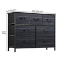thumbnail image 4 of Uforic Fabric Dresser with 7 Drawers for Bedroom, TV Stand,Storage Tower Unit for Multiple Spaces, Black Wood Grain Finish, 4 of 5