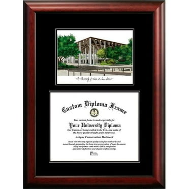 Campus Images TX948D-1411 11 x 14 in. University of Texas, San Antonio Diplomate Diploma Satin Mahogany Frame
