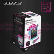 Croove POP Box Karaoke Machine for Kids with Microphones and Lights (Pink)