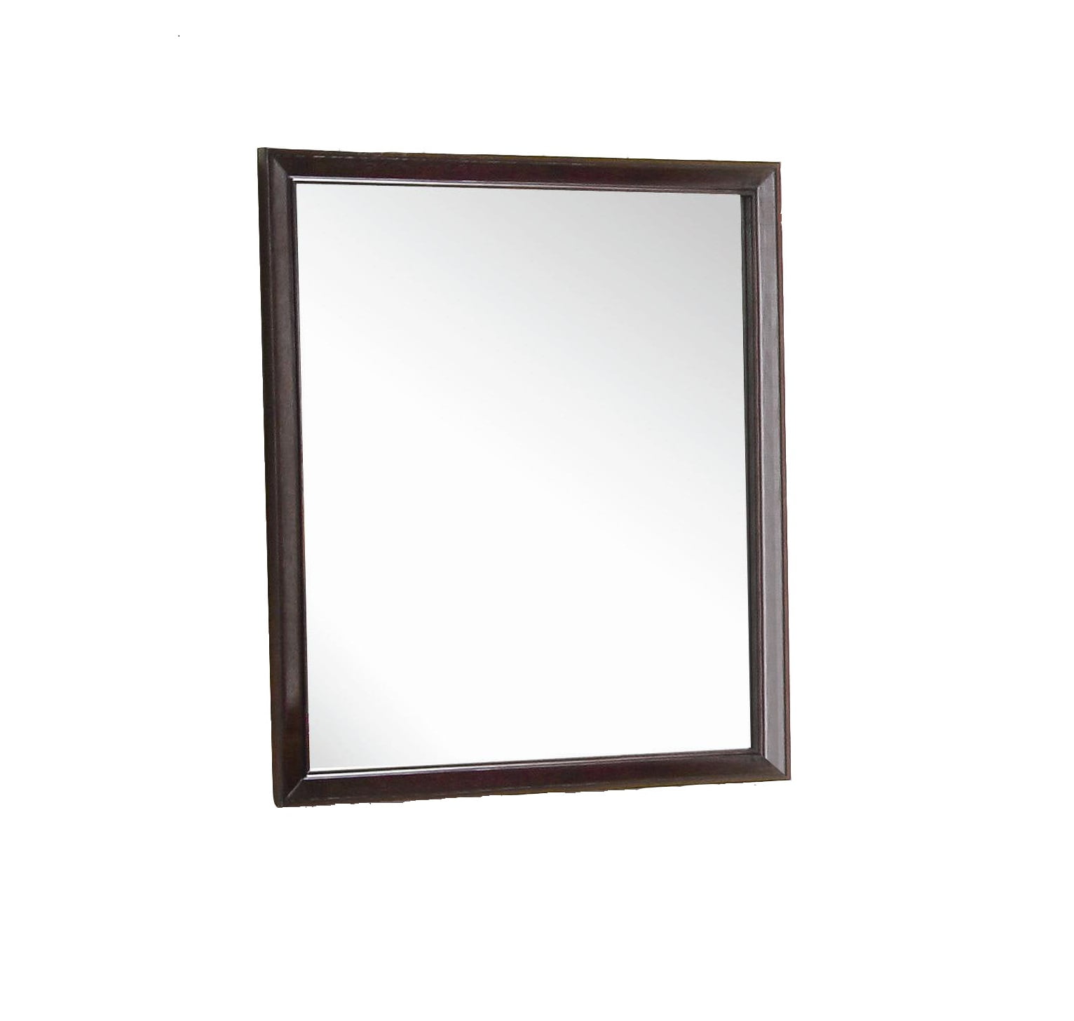 Mirror with dark brown frame color
