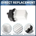 thumbnail image 3 of Resistor del motor del soplador HVAC Unique Bargains para Peugeot 307 407 para Citroën C3 C5 C6, 3 of 6