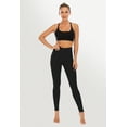 thumbnail image 3 of Nabtos Women Full Length Female Pants Activewear Yoga High-Waisted Black Leggings W/ Pockets, 3 of 5