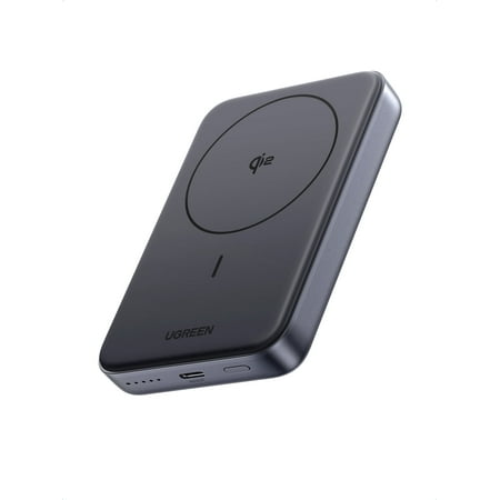 UGREEN Qi2 15W Magnetic Power Bank, Power Delivery 30W Portable Charger, Black