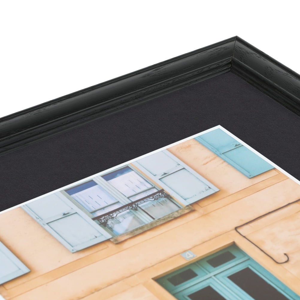 ArtToFrames 22x28" Matted Picture Frame with 18x24" Single Mat Photo Opening Framed in 1.25" Black Stain on Solid Red Oak and 2" Black Mat (FWM-4083-22x28)