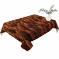 thumbnail image 2 of Burnt Orange Forest Table Cloth Waterproof Tablecloths, Pine Trees Modern Mysterious Art Tablecloth Dining Table Cover for Kitchen Party Tabletop Outdoor, Rectangle Tablecloth 60x84 Inch, 2 of 9