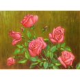 thumbnail image 2 of Lafayette F. Cargill 24x19 Black Ornate Framed Double Matted Museum Art Print Titled: Red Rose (1937), 2 of 5