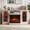 59inh-Antique White, variant on FlowSun 59 inch Fireplace TV Stand for TVs up to 65'',Modern Highboy Media Console with 24'' 3-Side Glass Fireplace,Adjustable Flame & LED Color,Gray Wash
