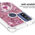 thumbnail image 5 of Glitter Clear Sparkly Bling Motorola Moto G Play 2023 Case for Women, Flowing Liquid Quicksand Cover with Diamond Ring Holder Case for Motorola G Play 2023  Rose Gold, 5 of 14