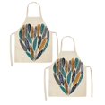 thumbnail image 1 of Oleegame 2PC Pretty Apron Wind Catcher Net Apron Art Spring Tropical Nature Theme Neutral Kitchen Apron Hanging Neck For Cooking Gardening Adult Apron, 1 of 6