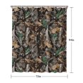 thumbnail image 5 of Brown Green Camo Leaves Branches Pattern Shower Curtain 72"x84" ,Bathroom Decorative Shower Curtains Set with 12 Hooks,Modern Waterproof Washable Shower Curtain, 5 of 6