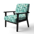 thumbnail image 3 of Designart "Coastal Tranquility Polka Dots Pattern" Upholstered Polka Dots Accent Chair and Modern & Contemporary Arm Chair - Multiple Color & Pattern, 3 of 7