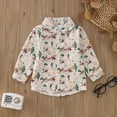 thumbnail image 5 of Gibobby blusas y camisas para Niños Camiseta de manga larga con estampado de animales de animados para niños pequeños(Blanco, 18-24 Meses), 5 of 5