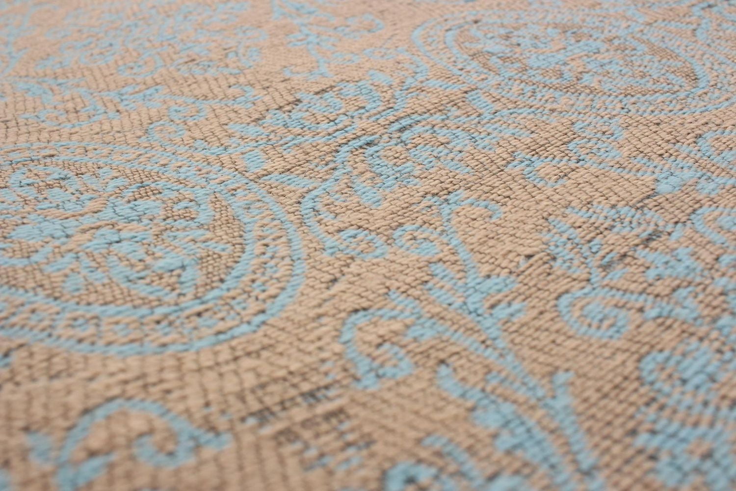 ECARPETGALLERY Tapis Fait à la Main pour Salon, Salle à Manger et Chambre à Coucher Contemporain Collection Collage 4'9" x 6'9" en Bleu