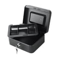 thumbnail image 4 of Cajon de dinero Qian QOC-143SK Bandeja removible 5 compartimentos para billetes y monedas, metal con asa para transportar, cerradura con llave, 4 of 7