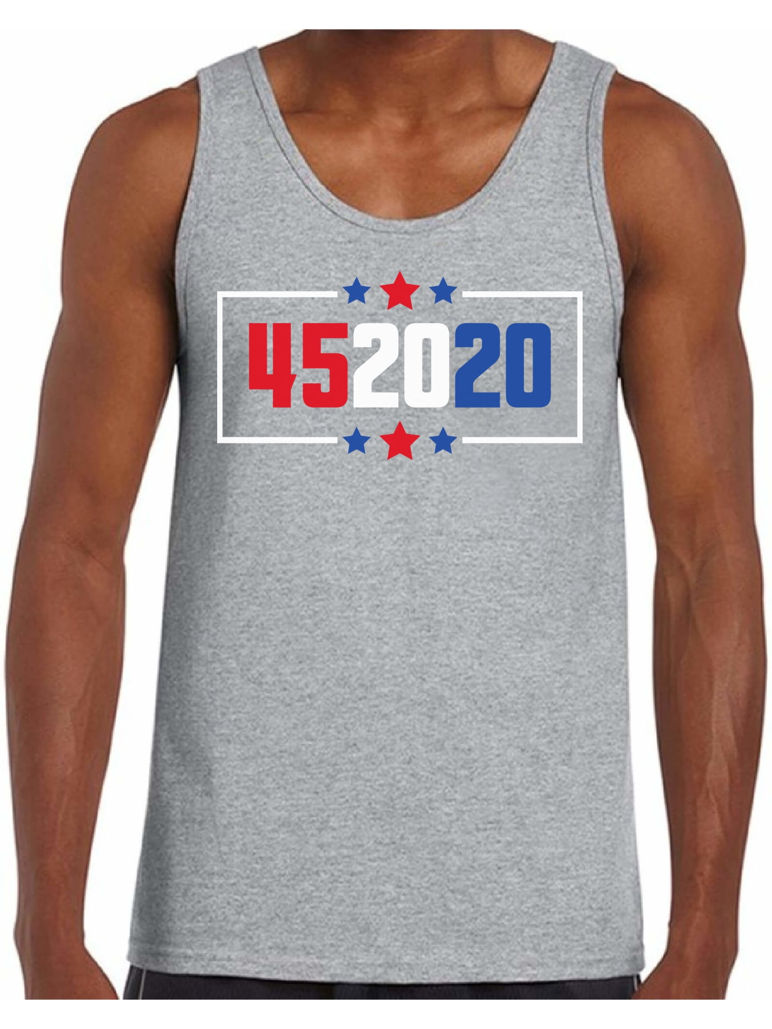 Awkward Styles Political Theme Men Tank Tops Trump 45 2020 Shirt USA ...