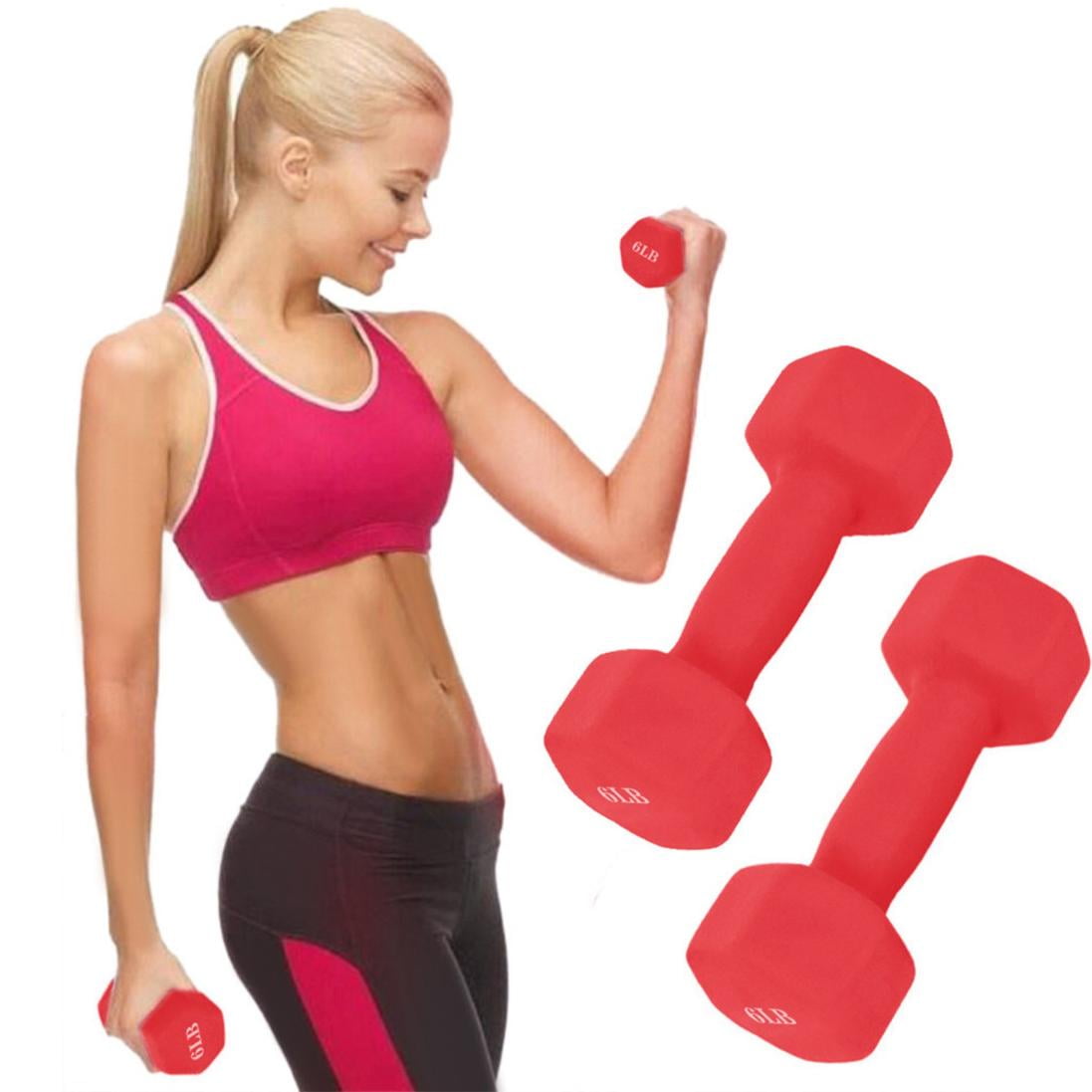 Details about   IN STOCK Neoprene Hex Dumbbells 6 8 10 12 15 lb Weight Home Workout Brand New 
