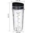 thumbnail image 3 of Compatible with Ninja QB3001SS Compact Personal Blender 16 oz Refill Cup with Lid - 2 Pack, 3 of 5
