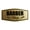 Brushed Gold, variant on Signs ByLITA Fancy Barber Shop Easy Installation | Durable Construction | Barbers | Grooming and Styling | Hair Sign (Navy Blue / White) - Small
