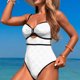 thumbnail image 4 of Trajes de Baño de Bikini de Mujer Sexy Sling de Color Sólido Cómodo, Nylon de Corte Alto para la Piscina de Playa Y las Vacaciones de Verano, 4 of 8
