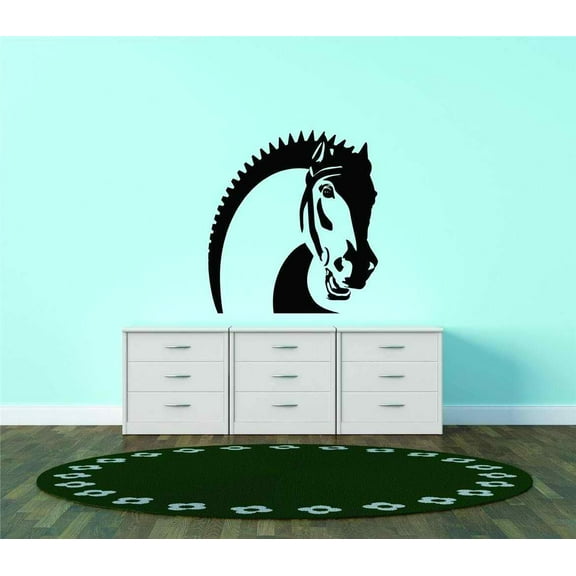 New Wall Ideas Wild Horse Head Equestrian Kids Boy Girl Teen Dorm Room Children 20x20