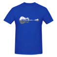 thumbnail image 3 of Camiseta de manga corta 100 % algodón para hombre con diseño de guitarra natural, 3 of 5