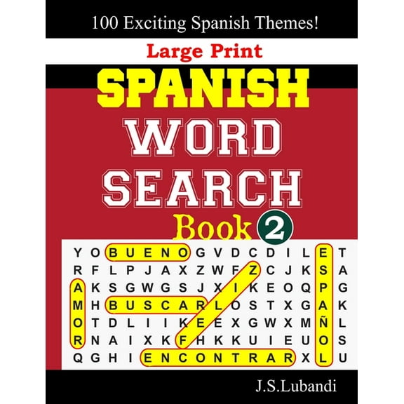 Large Print SPANISH WORD SEARCH Book; 2