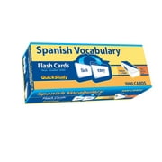 Spanish Vocabulary Flash Cards (1000 cards) : a QuickStudy Reference Tool (Cards)