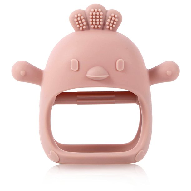 1 paquete de juguetes de dentición de silicona para bebés de más de 3 meses, juguetes para masticar sin BPA para necesidades de succión, formas fáciles de agarrar con textura suave para la exploración