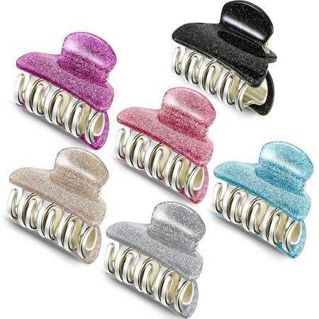6 Pieces Small Plastic Hair Claw Clips Acrylic Claw Hair Clip Clamp  Colorful Hair Jaw Clips for Girls and Women | Walmart Canada