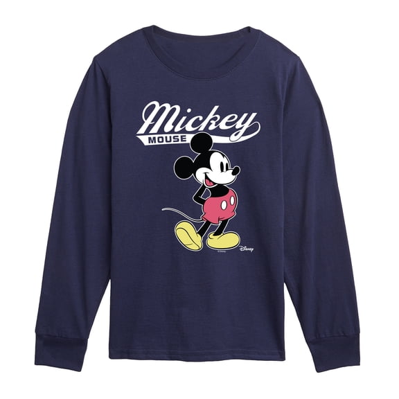 Disney - Mickey Mouse Varsity - Youth Boys Long Sleeve Graphic T-Shirt