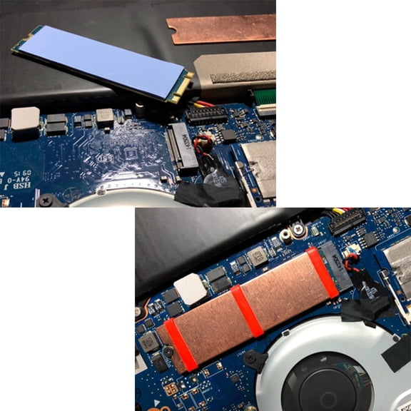Cooling Copper Sheet for M.2 Heatsink NVME Heat Sink NGFF for M.2 2280 Thermal Conductivity Silicone Wafer Cooling Fan C