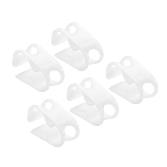 Uxcell Plastic Tube Tubing Clamps, 5Pcs 3/8" - 5/8" Tube OD Adjustable Precise Flow Control Hose Clamp White