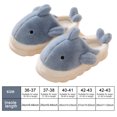 thumbnail image 4 of Pantuflas Divertidas De Algodón Con Tiburón Cute Shark Home Zapatos de felpa Cómoda zapatilla de algodón cálida y peluda (Azul 44 45), 4 of 8