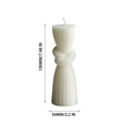 thumbnail image 3 of onlyliua ¡ ¡Ofertas Del Día! ¡Liquidación! Vela de Aromaterapia con Líneas Geométricas Nórdicas En Forma de Columna, Grande, Color Blanco, 3 of 5