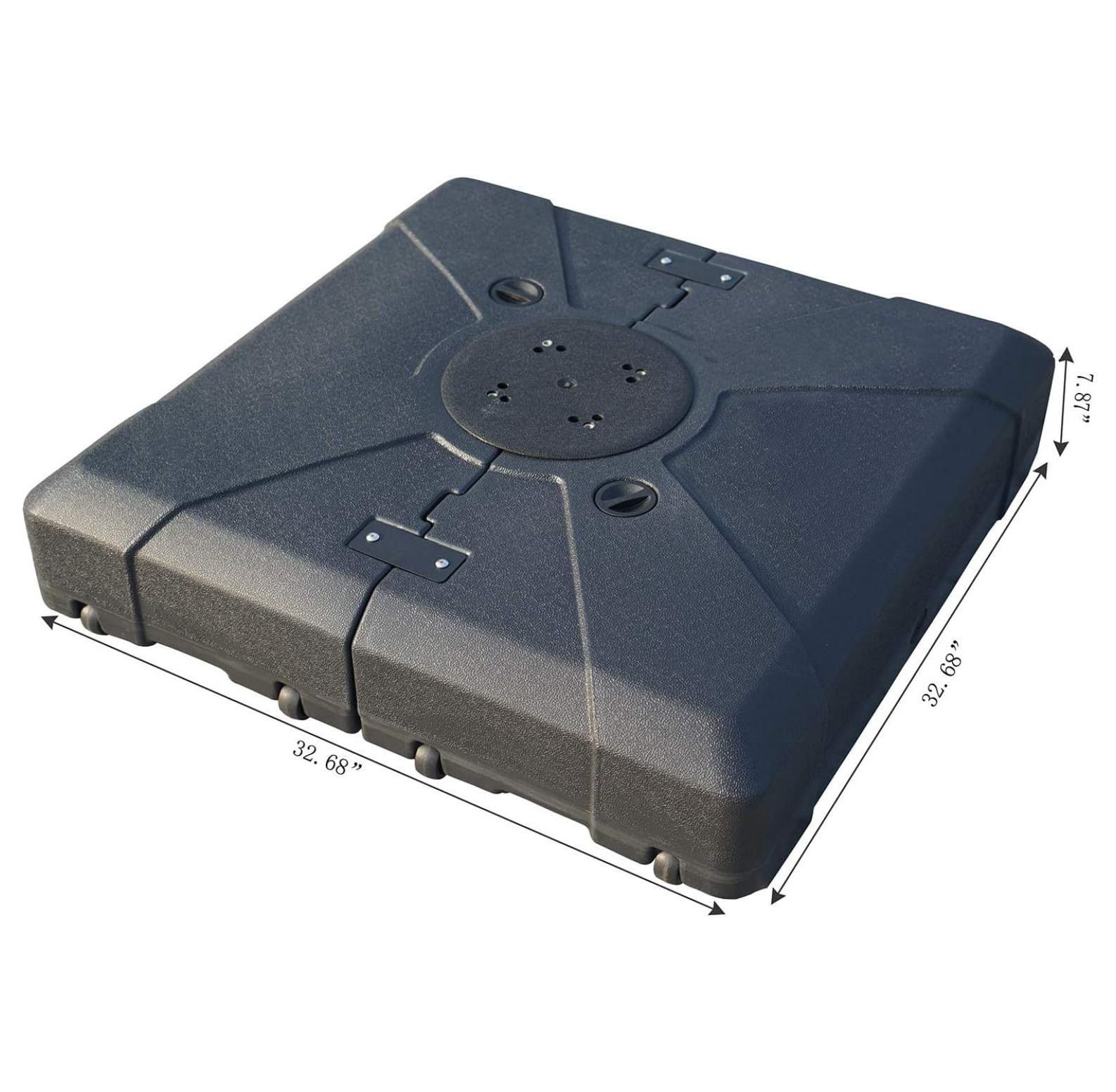 Heavy Duty Patio Umbrella Stand Outdoor Base - Windproof, Weighted for Cantilever, Pool, Backyard, and Beach Umbrellas Base (Square 32”x32“)