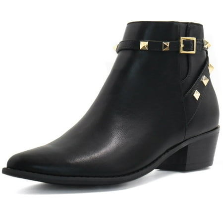 black heeled booties pointed toe