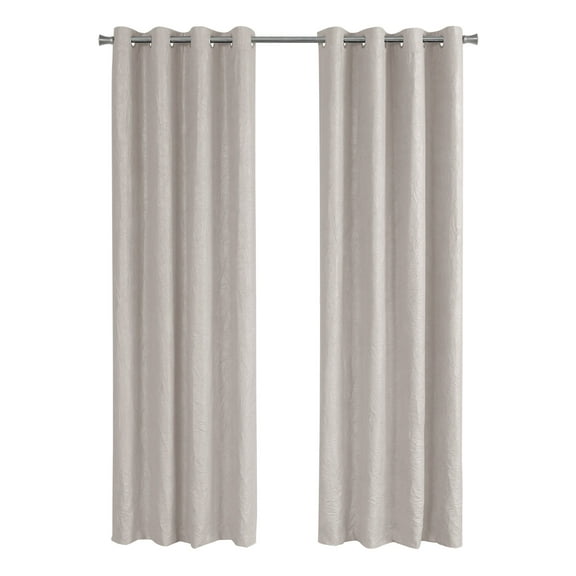 Curtain Panel 54"W X 95"L Grommet Bedroom Kitchen Micro Suede Beige