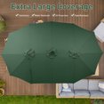thumbnail image 4 of Autlaycil 15 ft Rectangle Patio Umbrella with Umbrella Base 48 LED lights for Market Patio Solar Umbrella (Green), 4 of 7