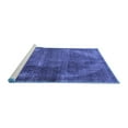 thumbnail image 2 of Ahgly Company Machine Washable Indoor Round Oriental Blue Industrial Area Rugs, 4' Round, 2 of 4