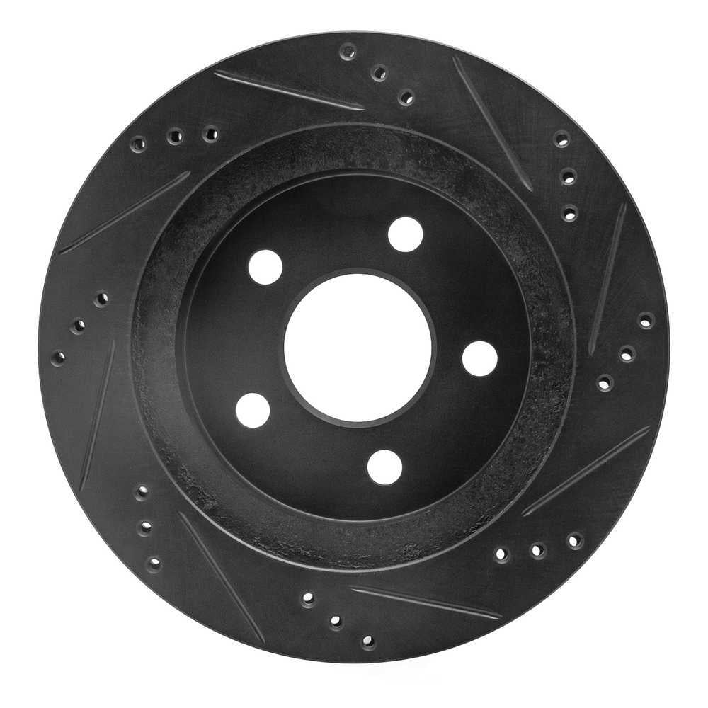 Dynamic Friction Company 633-47025L DFC Brake Rotor - Drilled And Slotted - Black