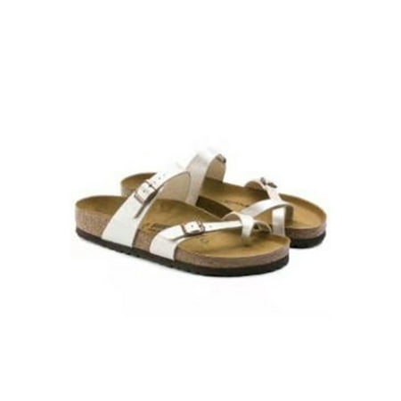 

Lacyhop Women Cork Footbed Slide Sandals Cross Toe Double Buckle Strap Summer Flip Flops