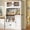 White, variant on Einhomn 71" Tall Kitchen Pantry Cabinet with Charge Station, 3 Adjustable Shelves, Wine Rack and Glass Door, Black