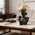thumbnail image 4 of Plastic Statue Flower Vase,Modern Artistic Human Shape Decor Flower Vase,Small Black Vase for Table,Shelf,Living Room,Office,Bedroom,6.3x3.74 Inch, 4 of 7