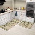 thumbnail image 2 of Sage Green Eucalyptus Spring Kitchen Rugs Sets of 2 Non Slip Washable, Botanical Leaves Summer Spring Kitchen Mats for Floor 2 Piece Home Decor, 2 of 6