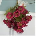 thumbnail image 3 of 5 Piece Sunset Mums Fall Floral Arrangement Realistic Silk Flowers For Home Windproof Design 5PCS, 3 of 5