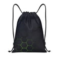 thumbnail image 1 of Xecao Modern Hexagonal Neon Grid Pattern Sports Drawstring Backpack - String Swim Gym Bag with Wet Proof Pocket for Women&Men-Medium, 1 of 6